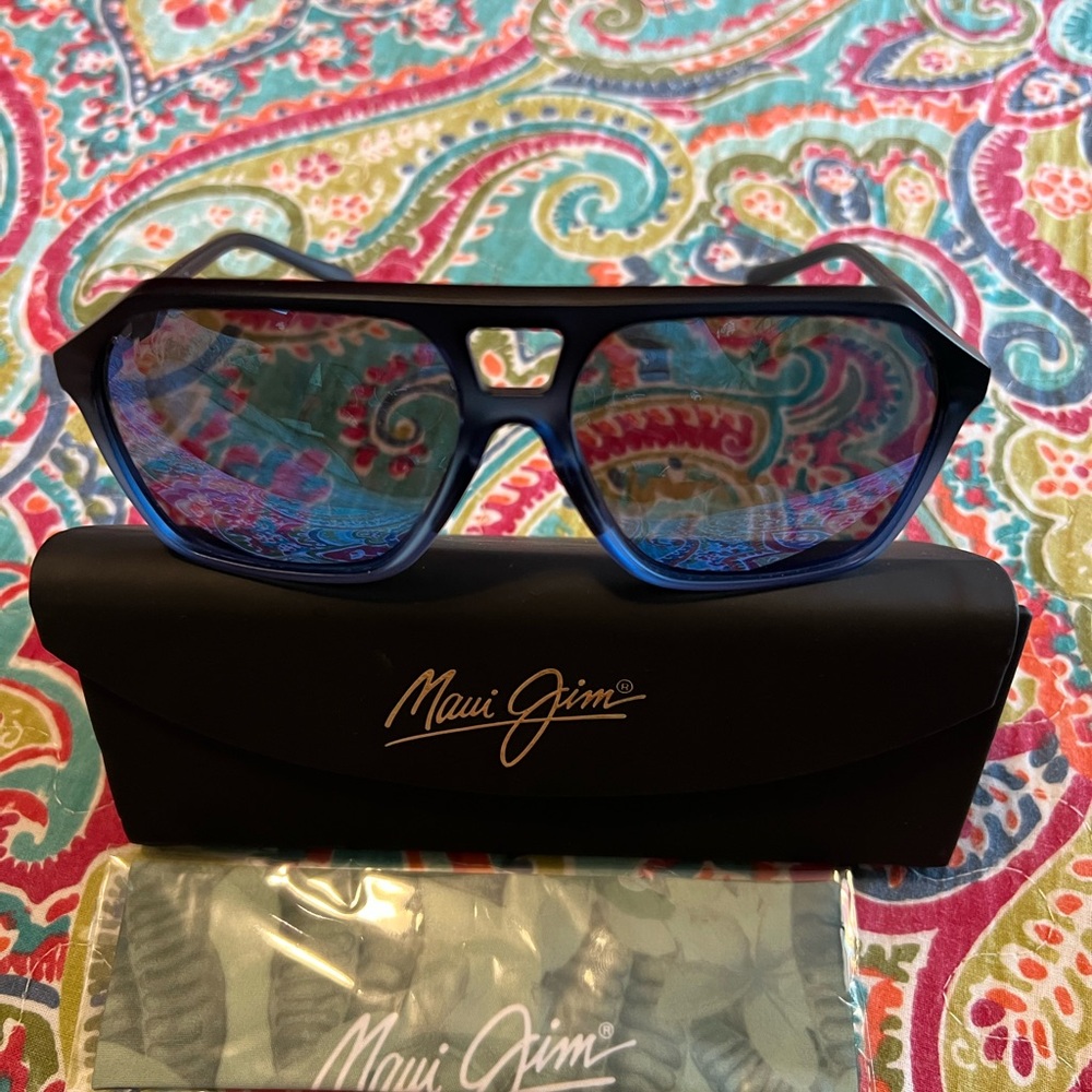 Maui Jim Hexagonal Blue Sunglasses
